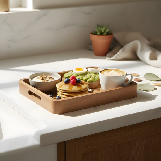 Wooden Tray Set 2 Pcs